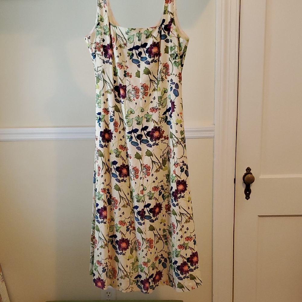 NWOT -Avec Les Filles Multicolor Floral Fit and Flare Midi Dress